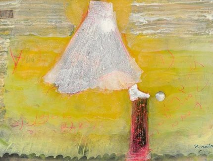 Renata, ohne Titel (OFF-ROAD), um 2008, Mischtechnik, Collage auf Bütten, 75 x 45 cm