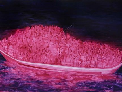 Xie Lei, Challenge, 2015, oil on canvas 200 x 300 cm