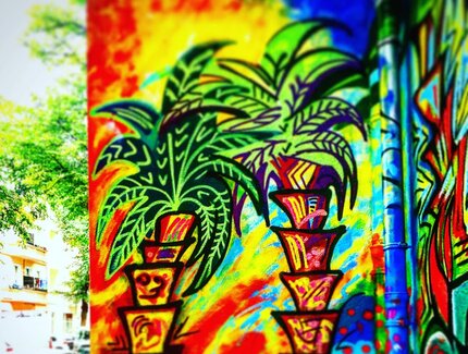 Symbolbild Palme Urban Street Art