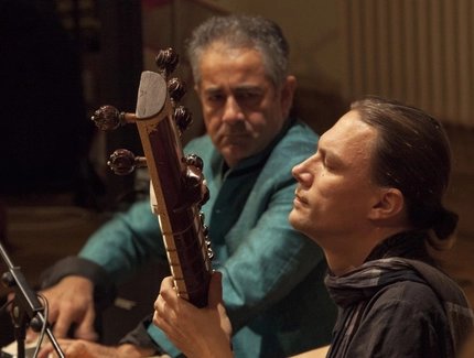 Die Raga-Musiker Sebastian Dreyer und Ravi Srinivasan