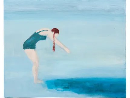 eisbaden 2025 40 x 50 cm Öl auf LW