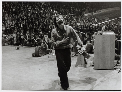 Wolf Biermann beim Konzert in der Sporthalle Köln, 13.11.1976