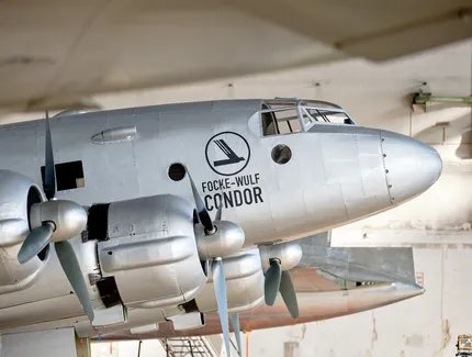Foto des vorderen Teils des Focke Wulf Fw 200 "Condor"  Flugzeug-Klassiker SDTB
