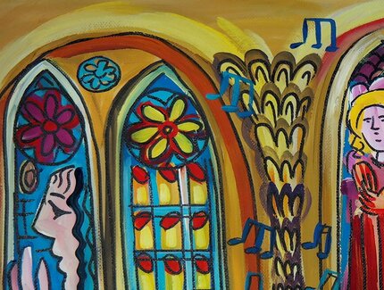 Kirchenfenster, gemalt
