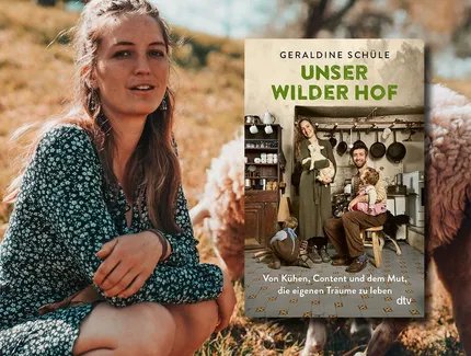 Buchcover mit Autorin Geraldine Schüle