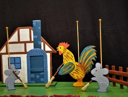 Gockel, Jockel und die Weizenähre - Theater auf dem Bügelbrett