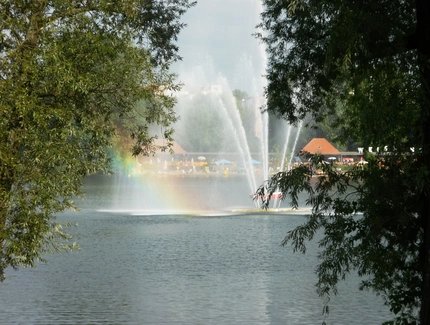 Der Weiße See mit Fontäne