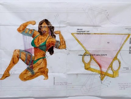 Lisa Premke, Geometric Bodies: Hyperboloid Paraboloid Double Biceps, 2022