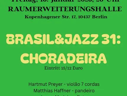 Brasil&Jazz 31: Choradeira - Flyer