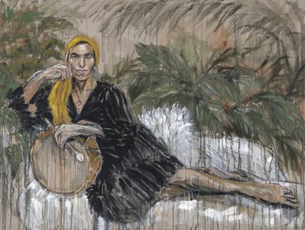 Panmela Castro, Lola Bahjan, da série Deriva Afetiva Lisboa [Affective Drift Lisbon series], 2024 Oil on canvas,