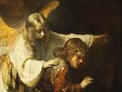 Rembrandt (Werkstatt) und Joshua Reynolds (Überarbeitung), Die Vision Daniels (Detail). Um 1650/60 und um 1780