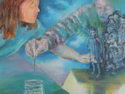 Erika Möwius, Schatten und Geister sehen, 2017, Acryl auf Leinwand, © SFVV