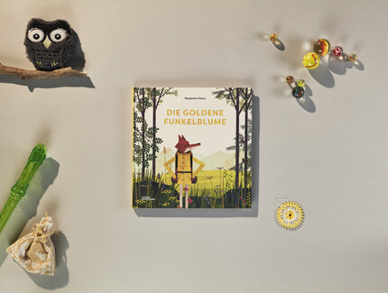 Cover zum Bilderbuch "Die goldene Funkelblume" von Benjamin Flouw
