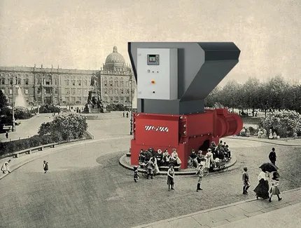 Entwurf „Schredder“. Erinnerungsskulptur für den Berliner Lustgarten