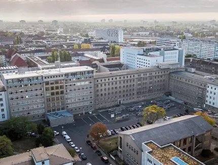 Blick von oben auf das Stasi-Unterlagen-Archiv