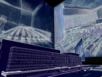 Ausschnitte aus dem virtuellen Modell zum Palast der Republik von den CyberRäubern