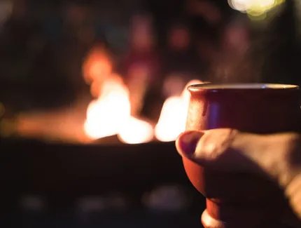 Glühwein im Tonkrug