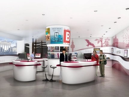 Counter im Berlin Brandenburg WelcomeCenter am Flughafen BER