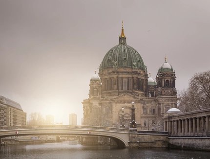 Snowy Berlin Cathedral