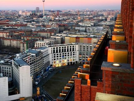 View over Berlin at sunset