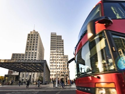 City tour by bus through Berlin