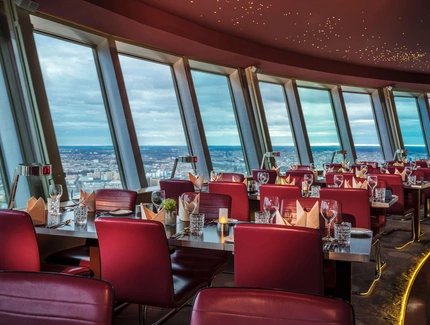 The revolving restaurant, Sphere, in the Berlin TV Tower