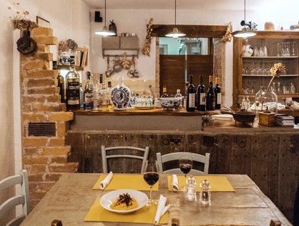 Cosy atmosphere in this Italian restaurant