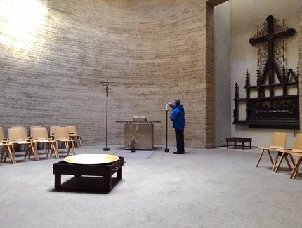 Chapel of Reconciliation in the Berlin Wall Memorial at the former death strip in Berlin Mitte