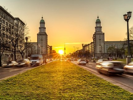 Karl-Marx-Allee sunset