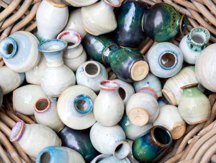 Kleine Vasen aus der Lüder Keramik Werkstatt im Domäne Dahlem