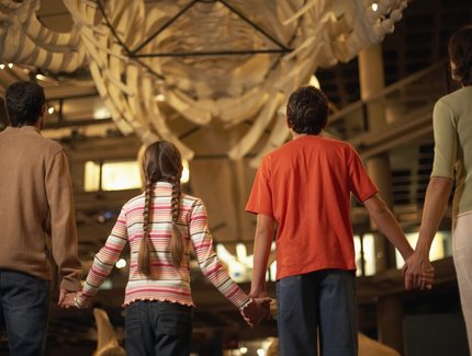 Family Enjoying a Museum Exhibit