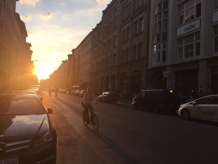 unterwegs mit dem Fahrrad in Berlin