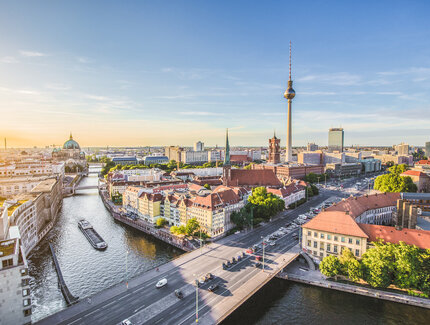 Panorama di Berlino con vista sulla Torre della Televisione 