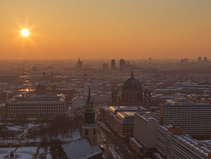 Berlinpanorama im Sonnenuntergang