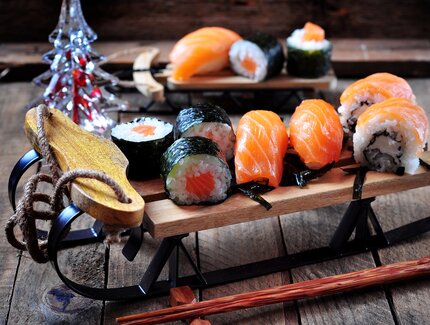 Weihnachtliches Sushi