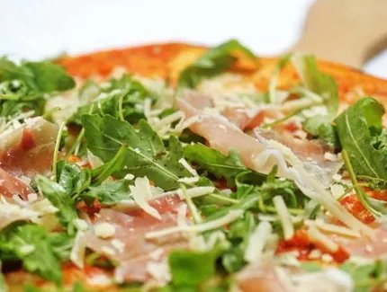 Pizza in an Italian restaurant in Berlin