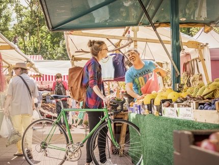 Market at Winterfeldtmarkt in Schöneberg Berlin