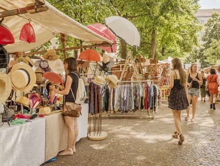 Flea market at Boxhagener Platz in Berlin