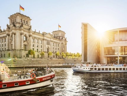 Reichstag and River Spree in Berlin