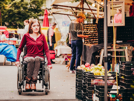 Rollstuhlfahrer in Berlin