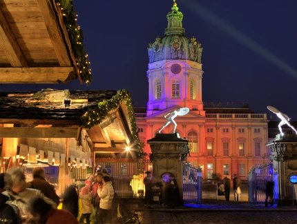 Christmas market in front of Charlottenburg Palace in Berlin
