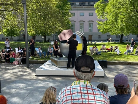 Activation of Nevin Aladağ's sculpture "Public Resonator"