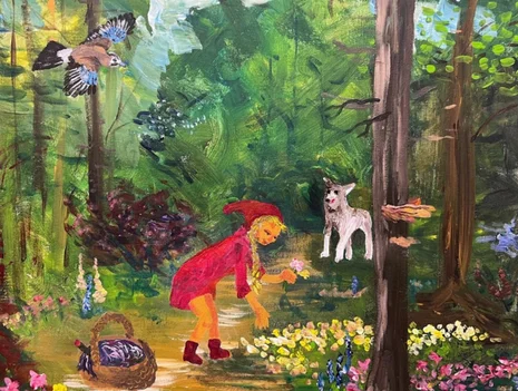Hidden in a Fairy Tale - Painting at the Library