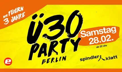 3 Jahre Geburtstag Ü30 Party Berlin