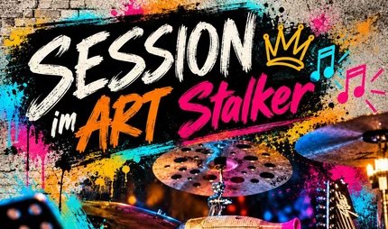 Neon-Drum-Session im Grunge-Stil Kopie