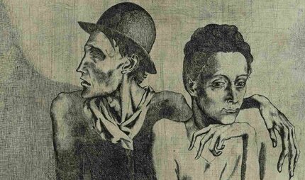 Pablo Picasso, Le Repas frugal (Das kärgliche Mahl), Detail, 1904