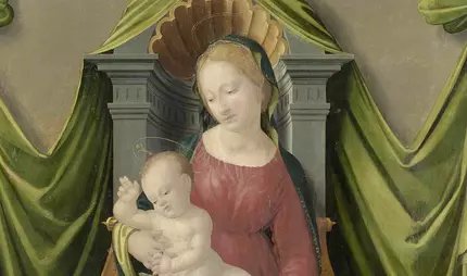 Francesco Granacci, Thronende Madonna mit Kind und Johannesknaben, Detail, 1519