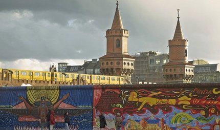 East Side Gallery (part) and S-Bahn station Warschauer Strasse