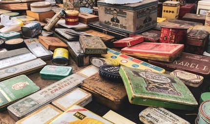 Vintage auf Flohmarkt