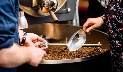 The coffee roastery at Flying Roasters